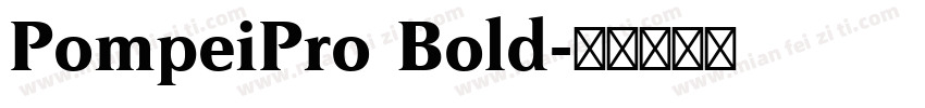 PompeiPro Bold字体转换